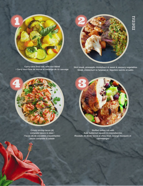 PLAN DE 12 REPAS - CHEF À DOMICILE