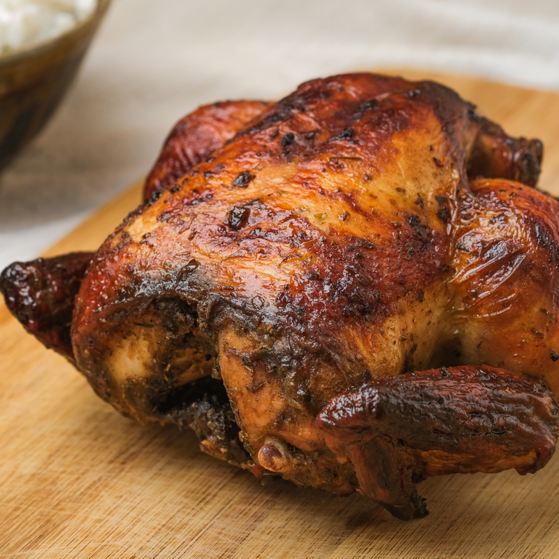 Poulet entier avec sauce